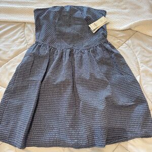 NWT Blue checkered mini dress